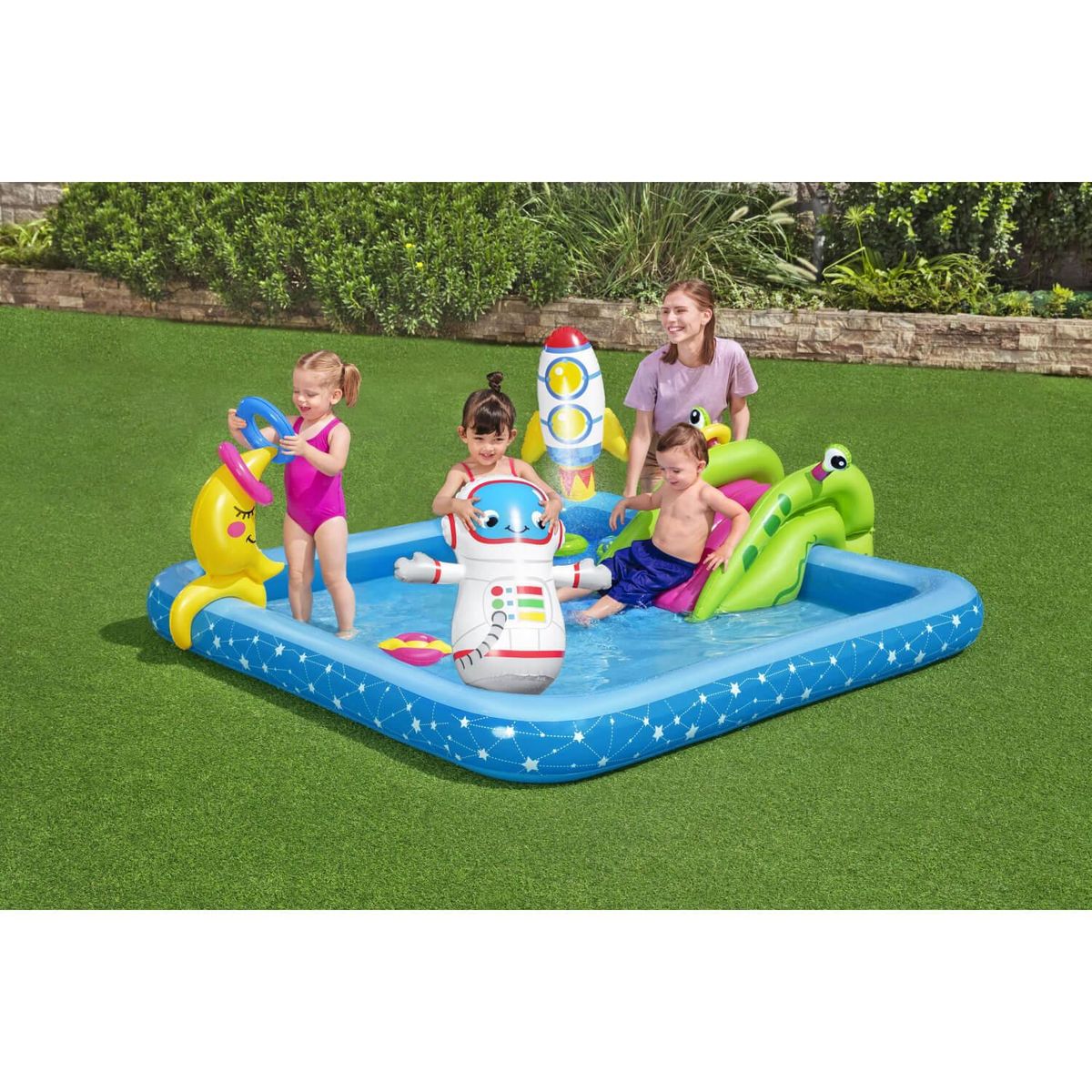 BESTWAY - Piscina y juegos inflable Astros 2.28MX2.06MX84Cms Bestway