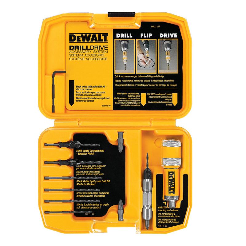 DEWALT - Set Adaptador Rápido Avellanar/atornillar Dewalt Dw2735p