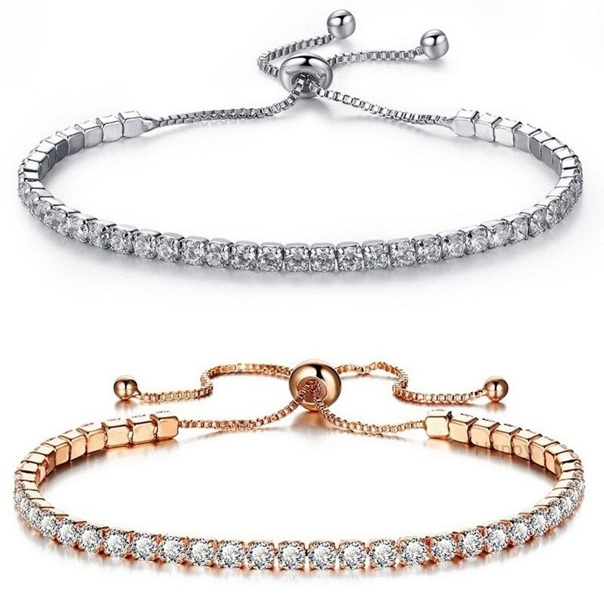 LUXURYJOYAS - Pulsera Hechas Con Cristal Austriaco Oro bañado Ajustable
