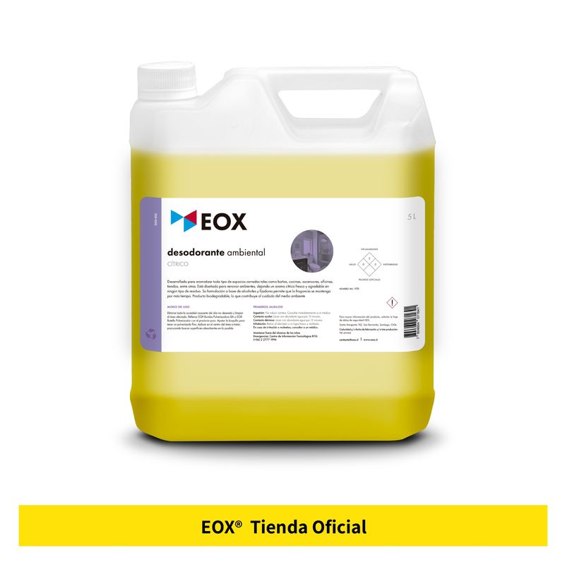 GENERICO - Desodorante Ambiental Listo Para Usar Cítrico Eox 5 Litros