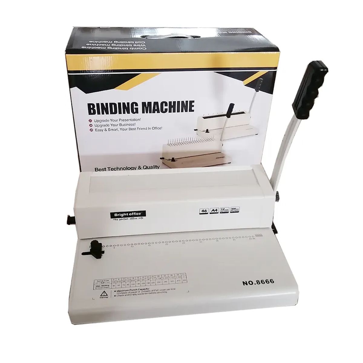 GENERICO - Anilladora Espiralera Redondo Metálica Perforadora