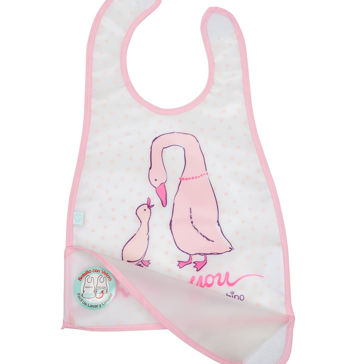 BAMBINO - Babero De Alimentacion Bambino  Patos Blanco