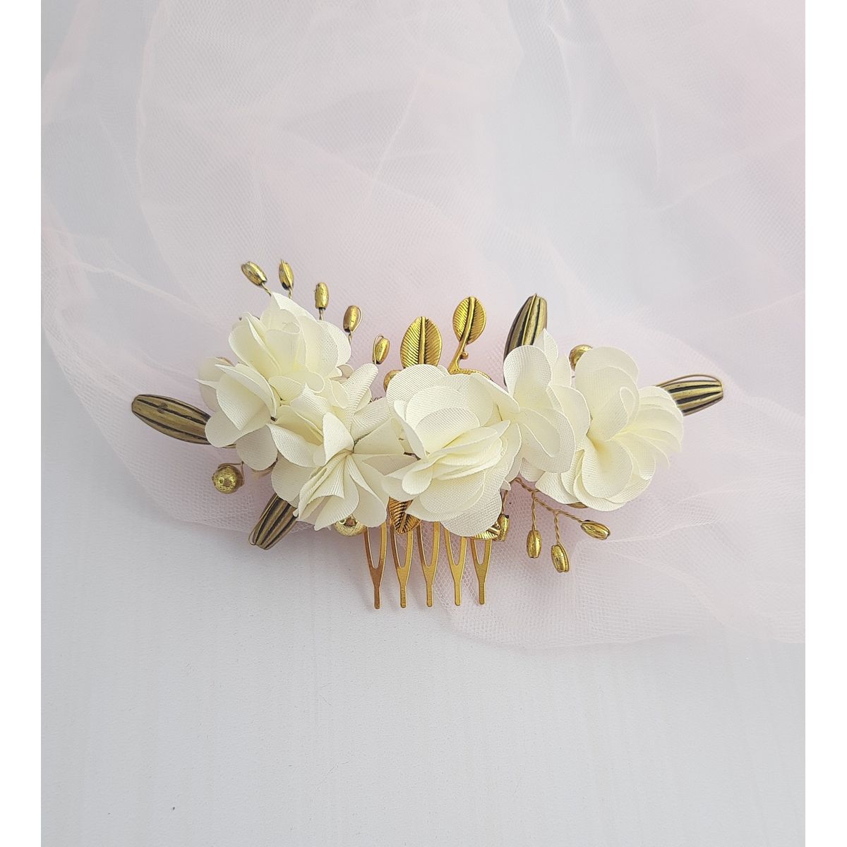 RUBOR - Tocado novia Peine Hania