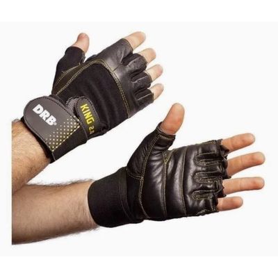 Imagen 2 del producto Guantes Gym Cuero Pesas Entrenamiento Fitness King 2.0 Talla S