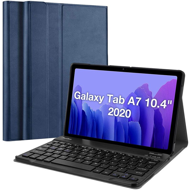 NAUTICA - Set Funda con Teclado y Mouse inalámbrico para Galaxy Tab A7 10.4 - Azul