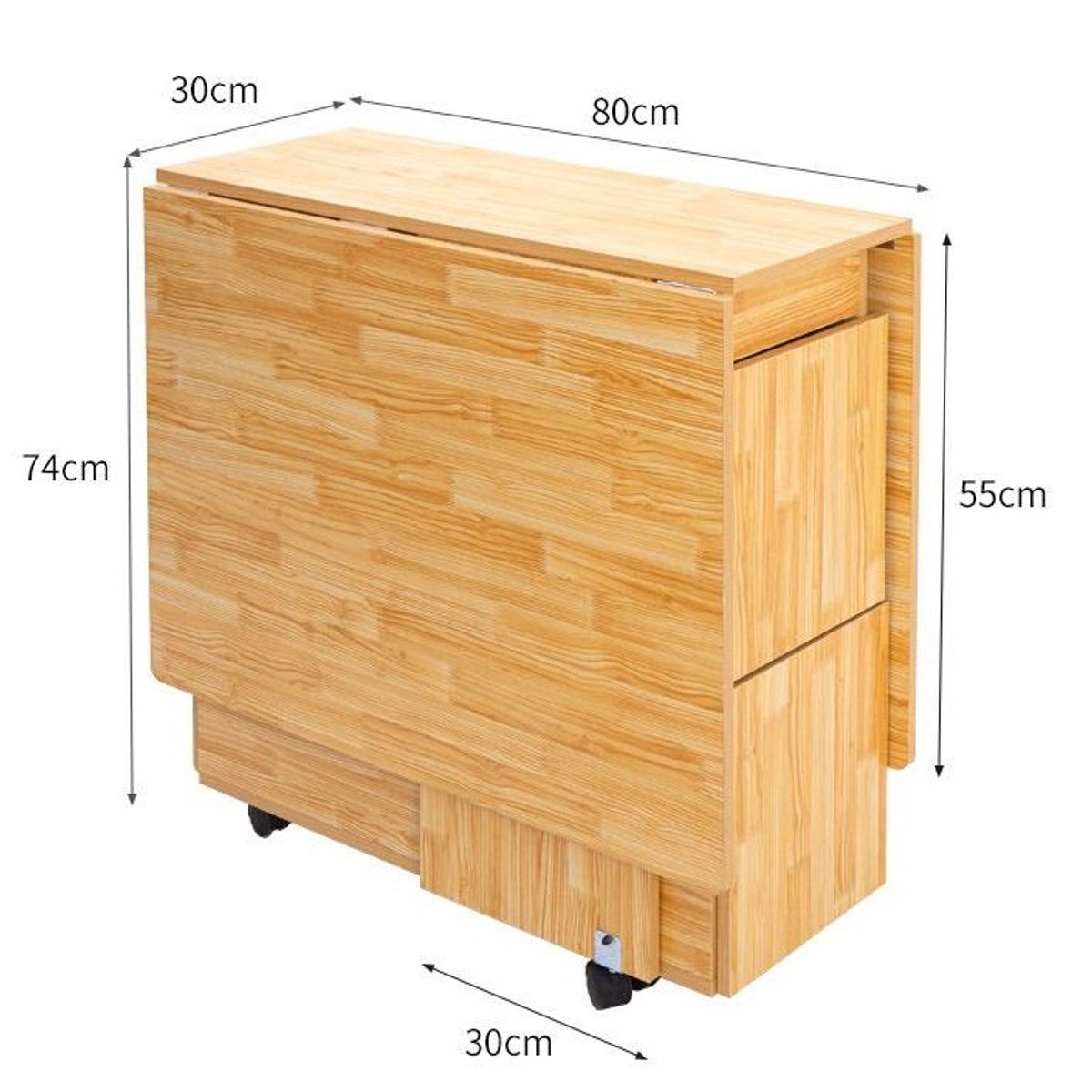 PERFECT SEAT - COMEDOR PLEGABLES MULTIUSO + 4 TABURETES BAMBÚ NATIVO