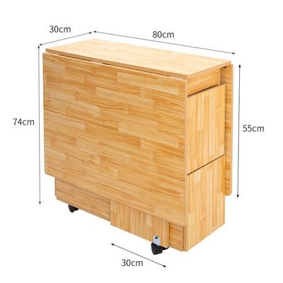 Imagen 2 del producto COMEDOR PLEGABLES MULTIUSO + 4 TABURETES BAMBÚ NATIVO