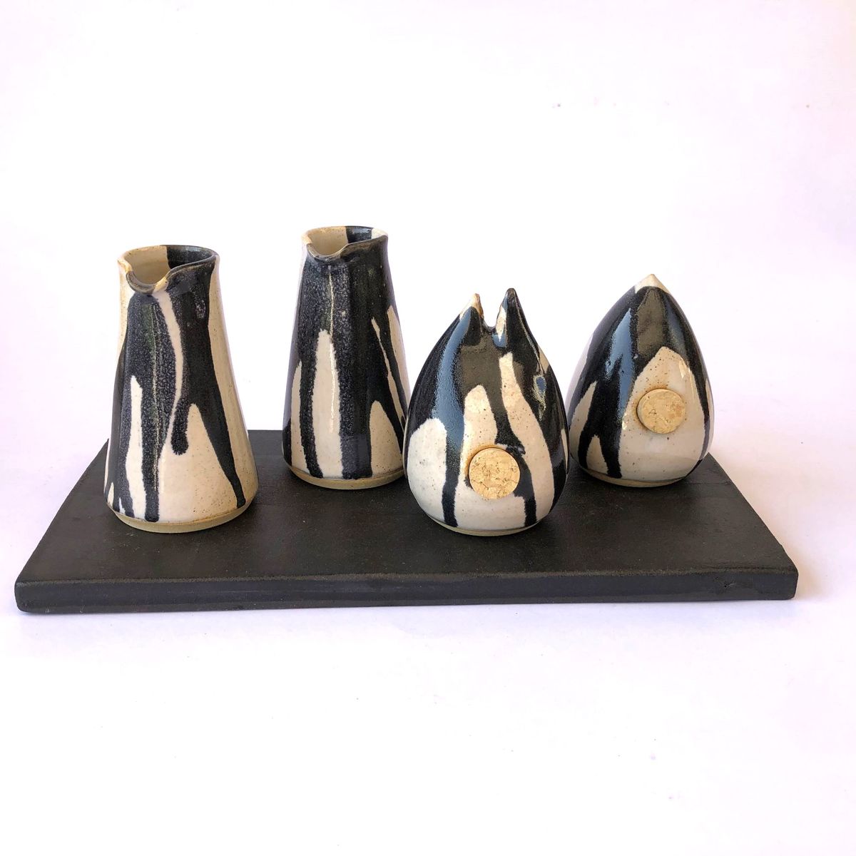 BRIGITTE LAHSEN - Alcuza Patagonia base rectangular dos jarritos salero y pimentero