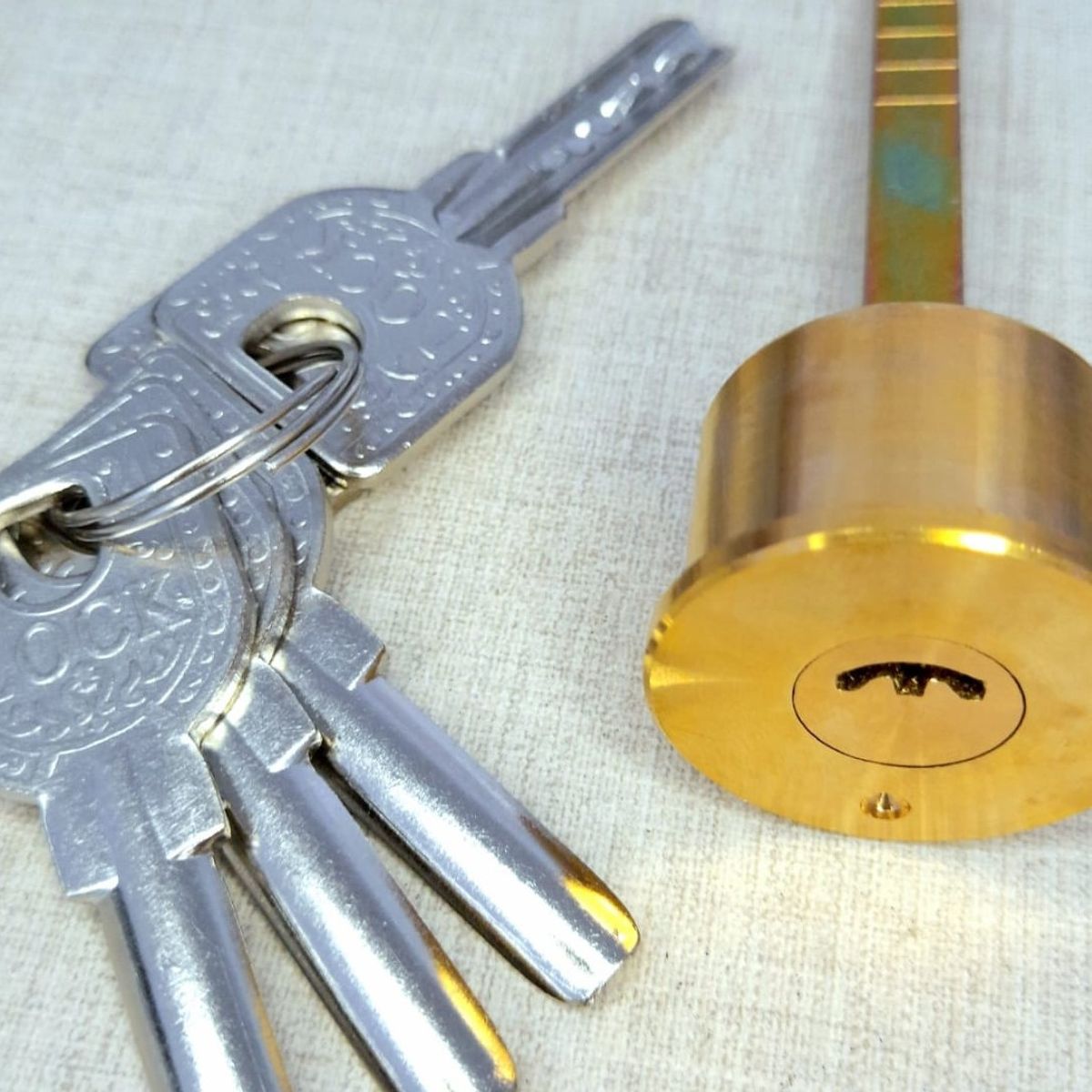 SEGTV - Cerradura barra antipánico para puerta de emergencia con cilindro con llaves exterior Color gris marca SEGTV