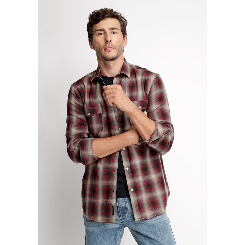 FEROUCH - Camisa Checkered College Fj Rojo Ferouch