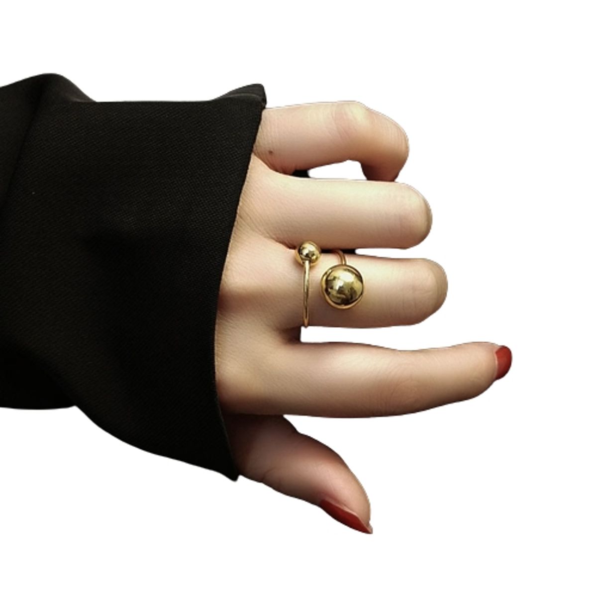 GENERICO - Anillo Doble Balines Hipoalargenico