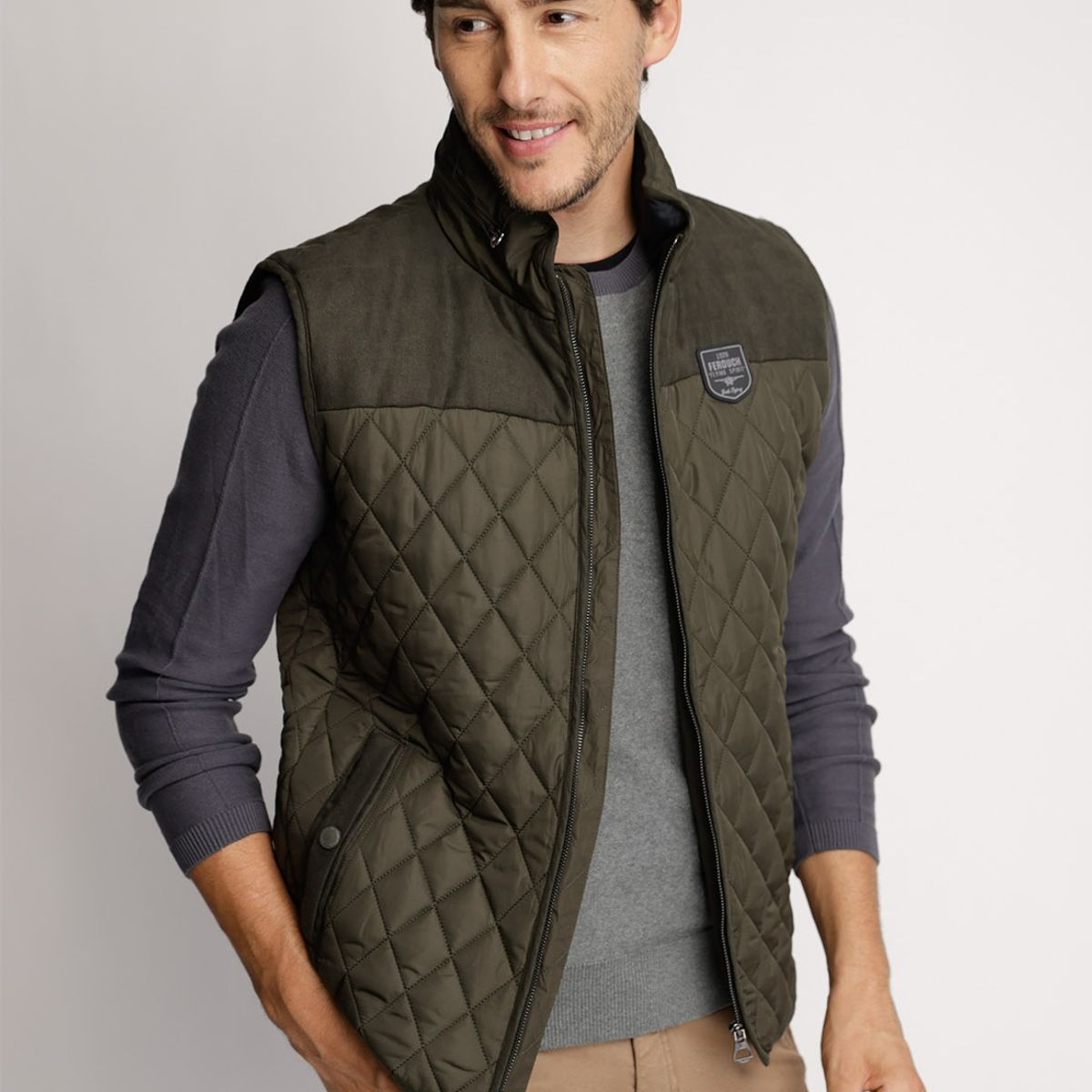 FEROUCH - Chaqueta Sin Mangas Silver F Verde Ferouch