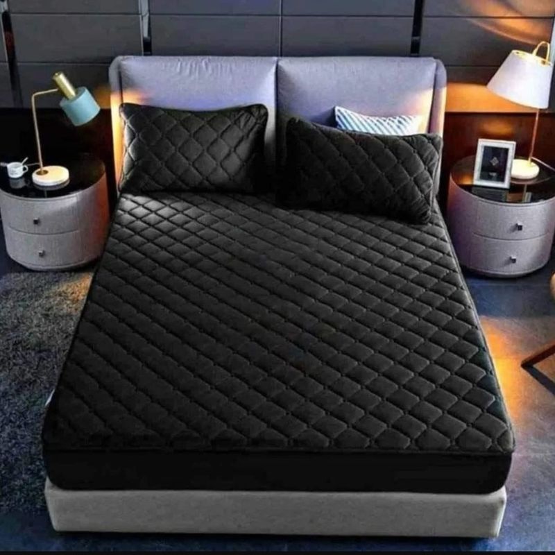 GENERICO - Cubre Colchon Impermeable King Negro