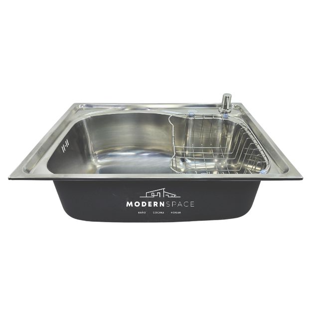MODERN SPACE - Lavaplatos 58x43 Cm Sobre Cubierta Con Rejilla