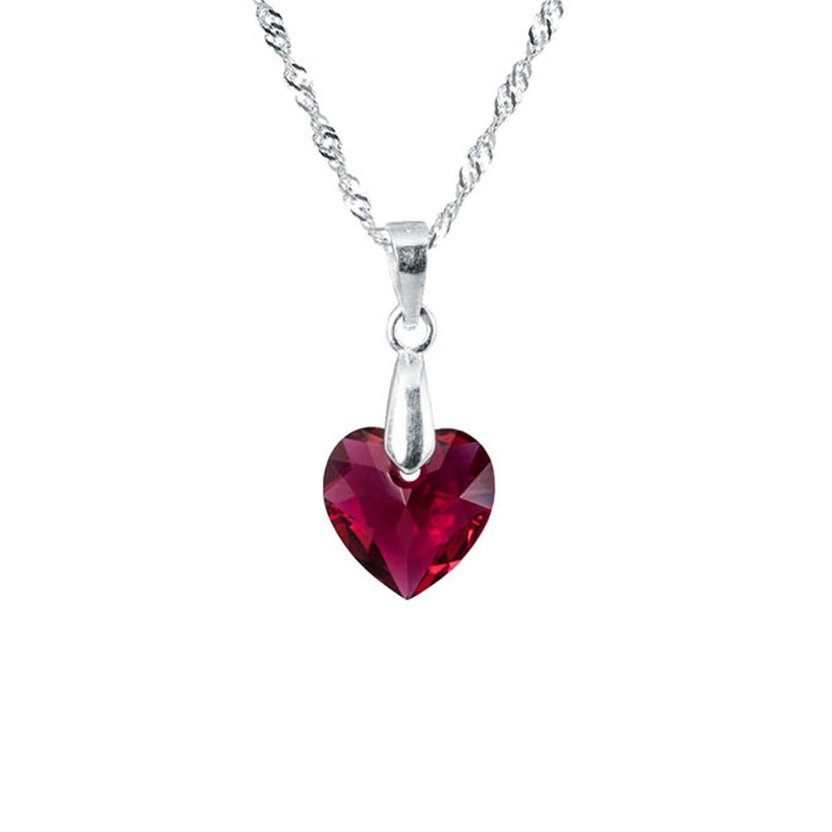 JOYAS MONTERO - Collar Amor Plata 925 creado con cristales de Swarovski® Scarlet