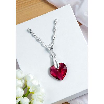 Imagen 2 del producto Collar Amor Plata 925 creado con cristales de Swarovski® Scarlet