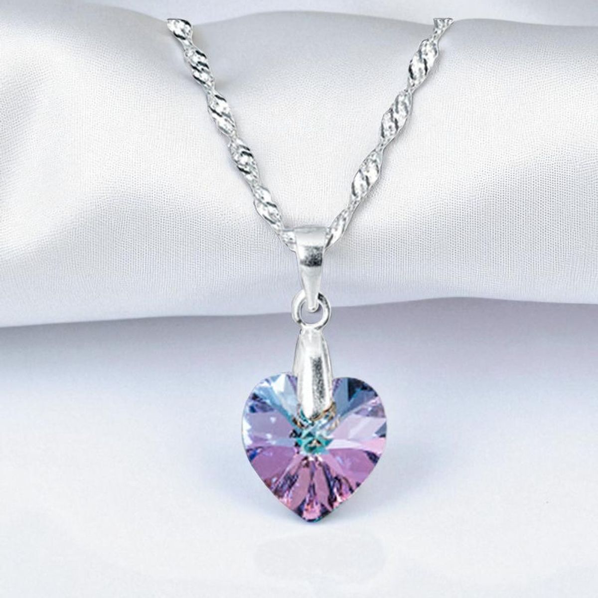 JOYAS MONTERO - Collar Romance Plata 925  creado con cristales de Swarovski® Vitral Light