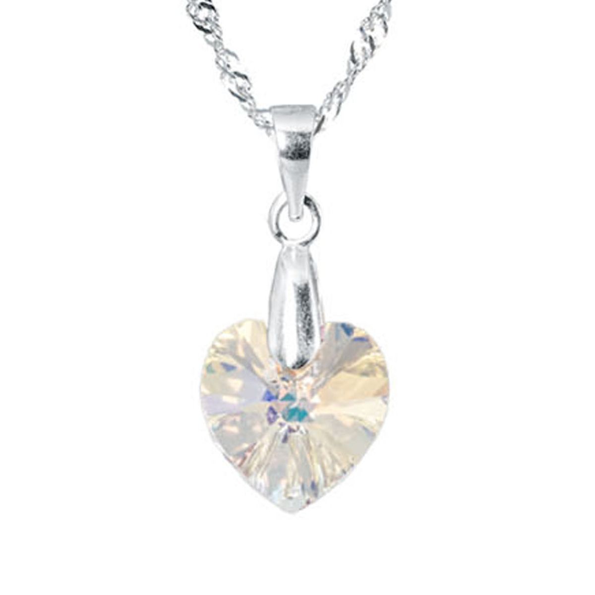 JOYAS MONTERO - Collar Romance Plata 925  creado con cristales de Swarovski® Aurora Boreal