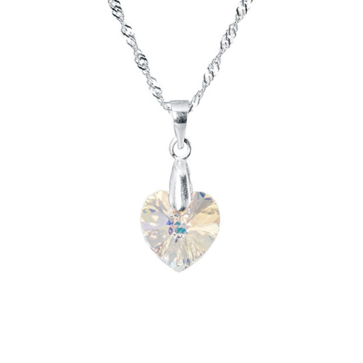 JOYAS MONTERO - Collar Romance Plata 925  creado con cristales de Swarovski® Aurora Boreal