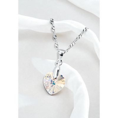 Imagen 2 del producto Collar Romance Plata 925 creado con cristales de Swarovski® Aurora Boreal