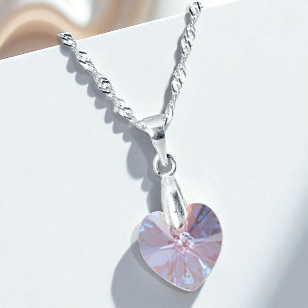JOYAS MONTERO - Collar Romance Plata 925  creado con cristales de Swarovski® Light Rose