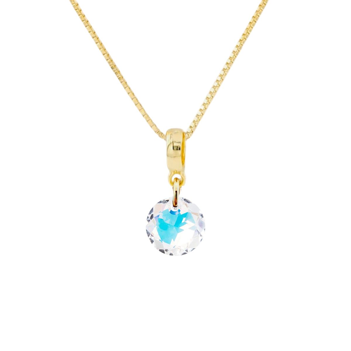 JOYAS MONTERO - Collar Bali Gold 24K creado con cristales de Swarovski® Aurora Boreal