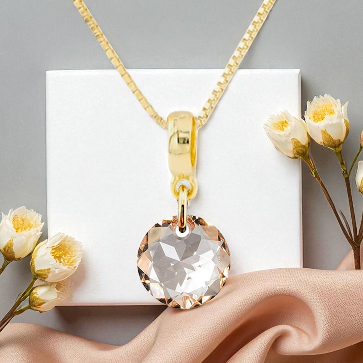 JOYAS MONTERO - Collar Bali Gold 24K creado con cristales de Swarovski® Golden Shadow