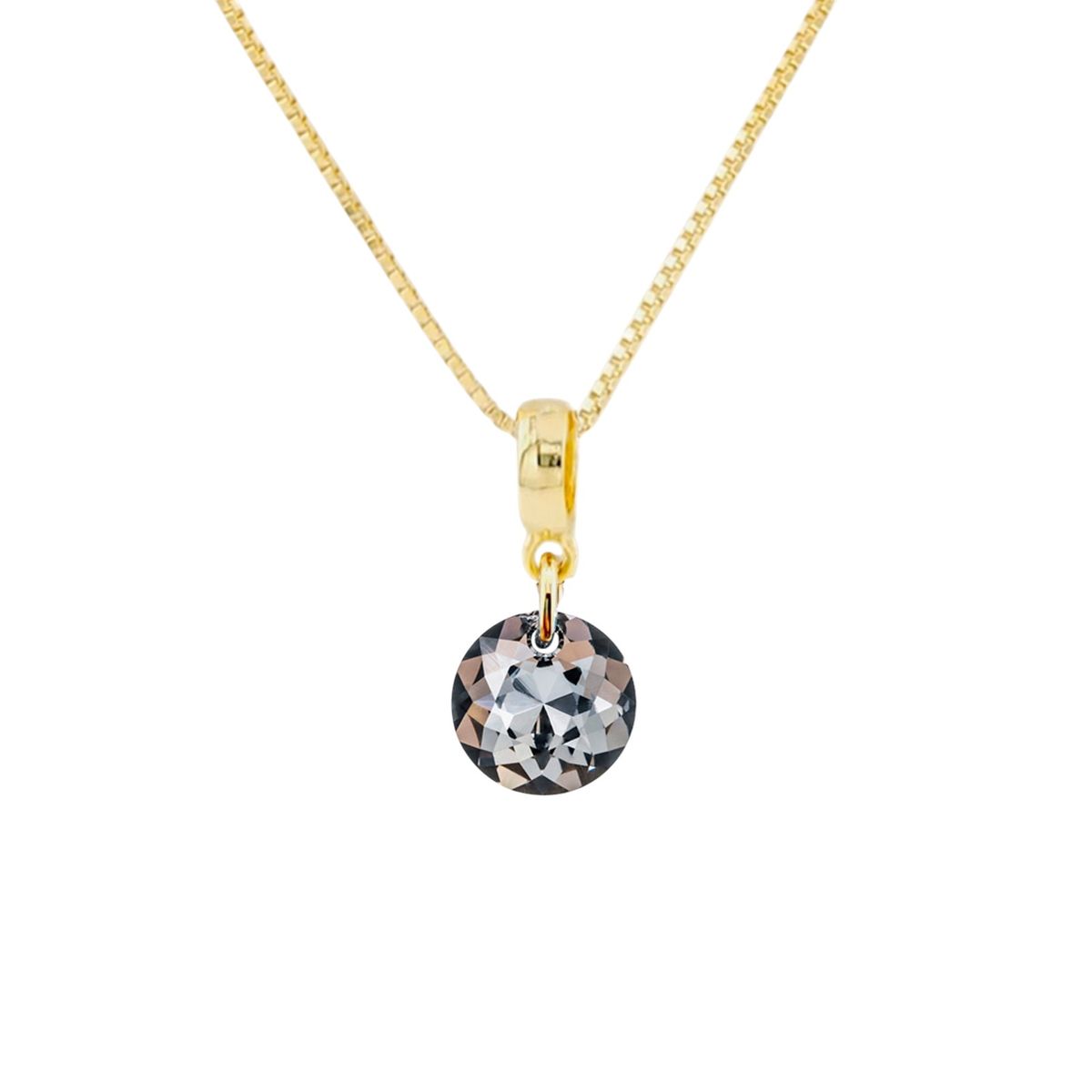 JOYAS MONTERO - Collar Bali Gold 24K creado con cristales de Swarovski® Silver Night