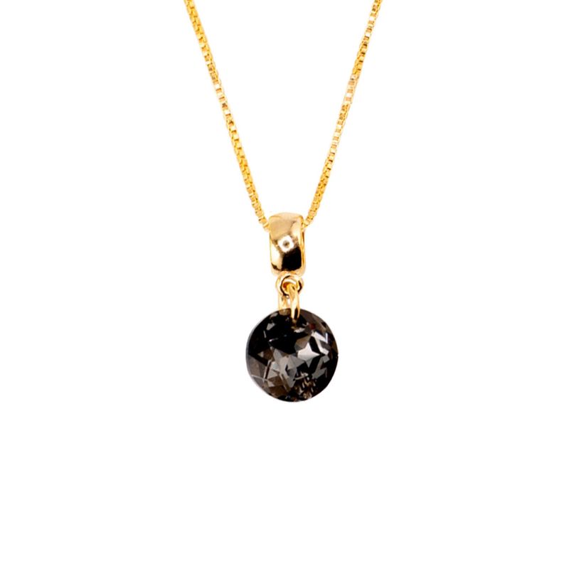 JOYAS MONTERO - Collar Bali Gold Cristal Genuino Silver Night
