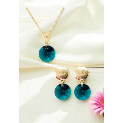 Imagen 2 del producto Conjunto Amelia Gold 24K creado con cristales de Swarovski® Emerald