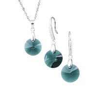 Conjunto Madrid Plata 925 creado con cristales de Swarovski® Emerald