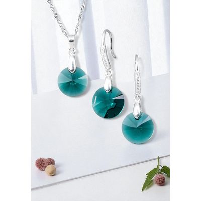 Imagen 2 del producto Conjunto Madrid Plata 925 creado con cristales de Swarovski® Emerald