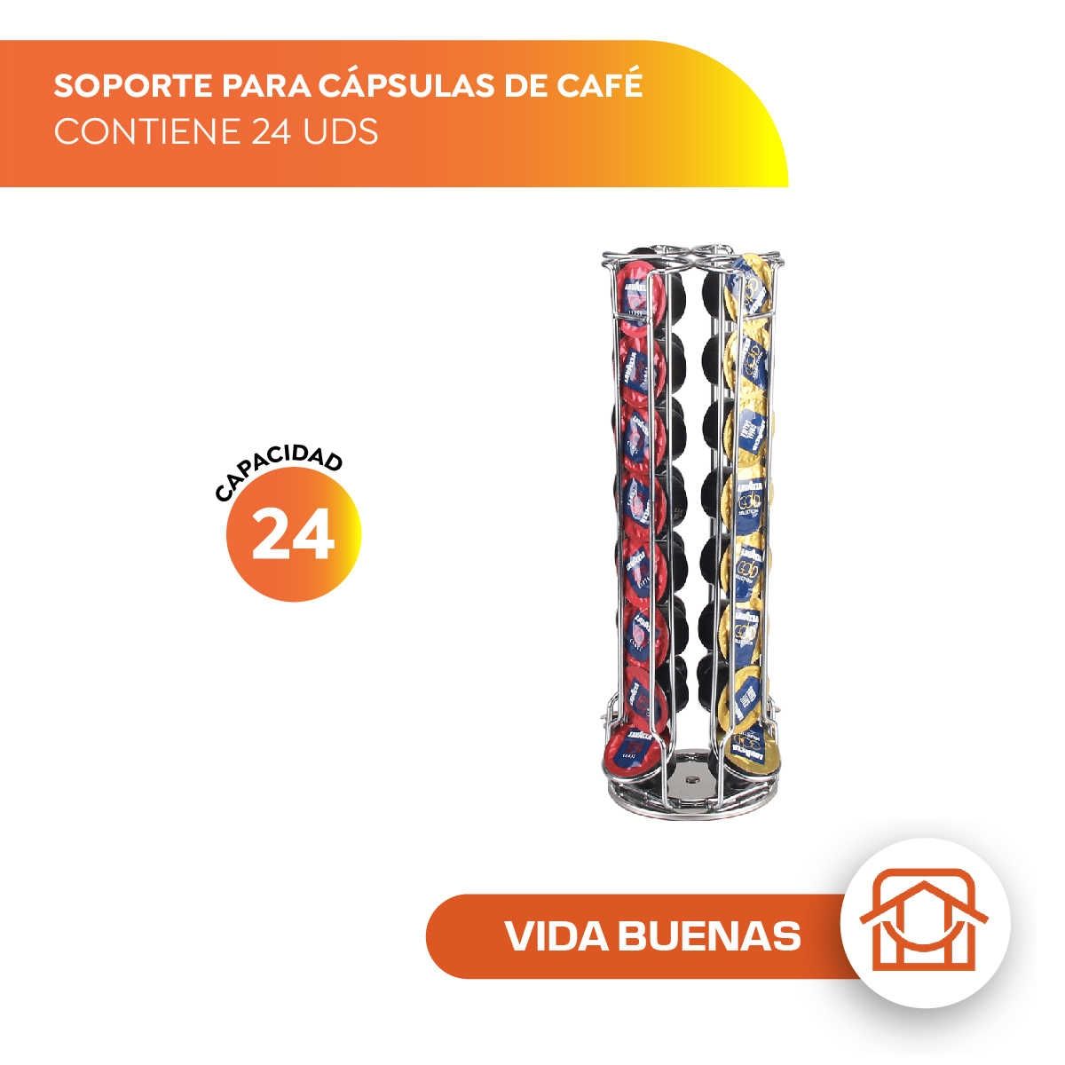 GENERICO - Porta Cápsula Giratorio 360° 24 Capsulas Capacidad