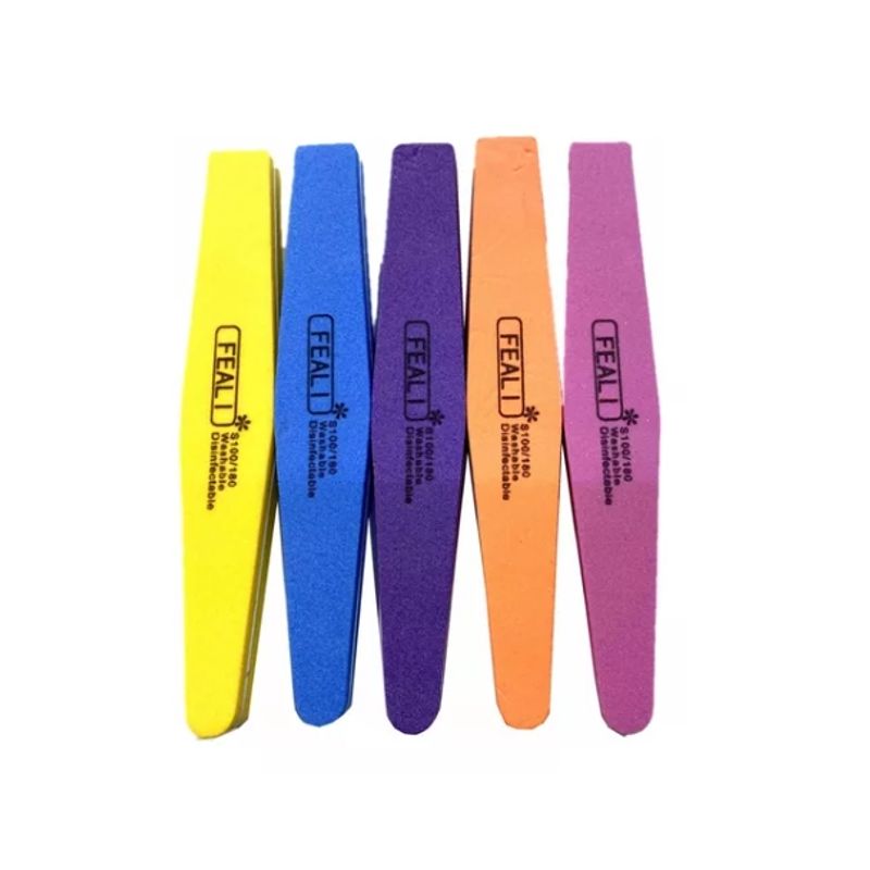 GENERICO - Set 10 Limas Pulidor 100/180 Manicure /pedicure Colores