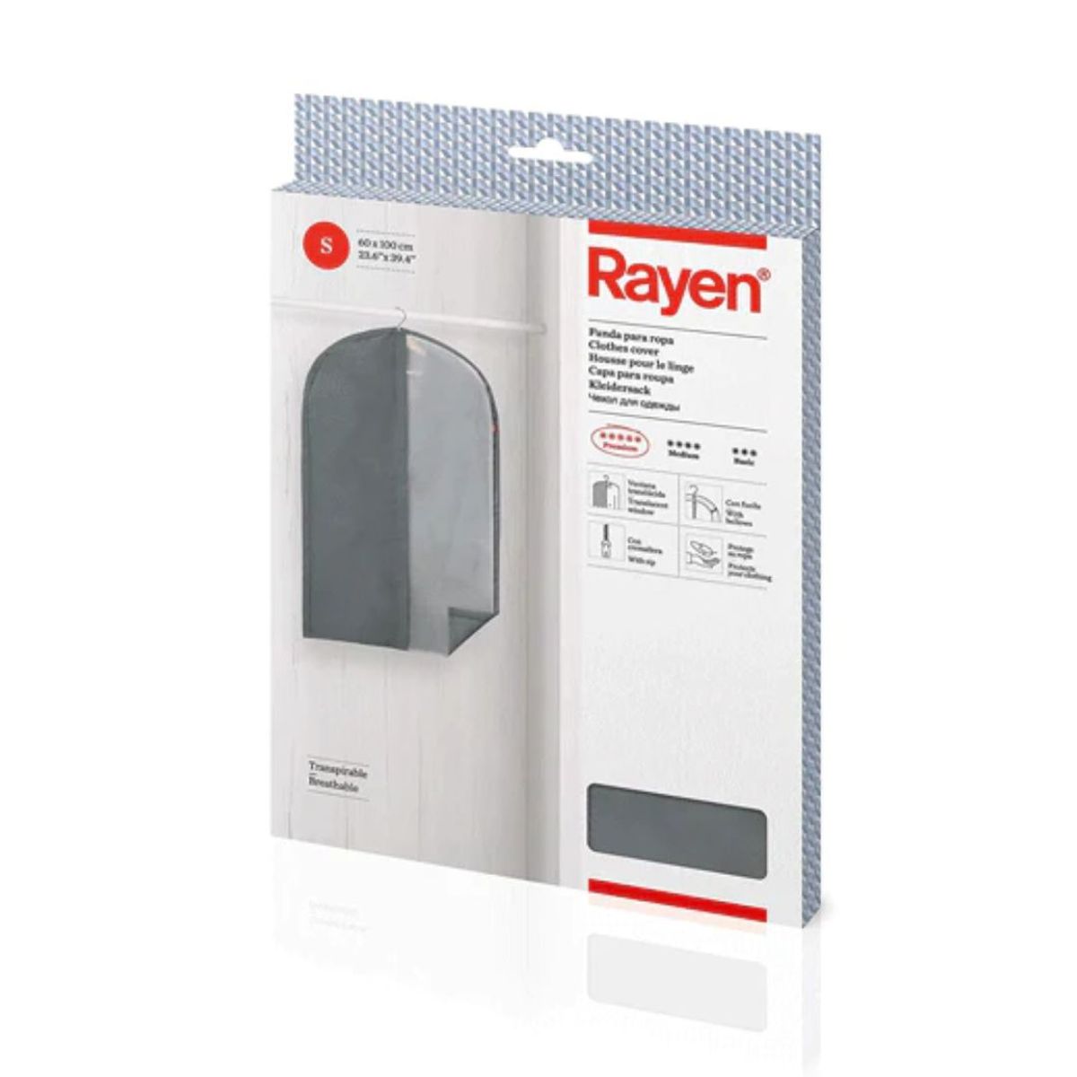 RAYEN - Funda de Ropa S Closet Color Negro Premium Rayen®