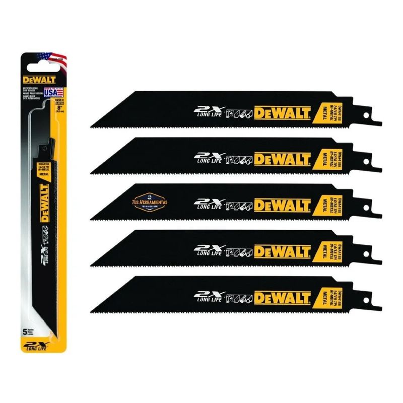 DEWALT - Set 5 Hojas De Sierra Sable Dewalt Dwa4188
