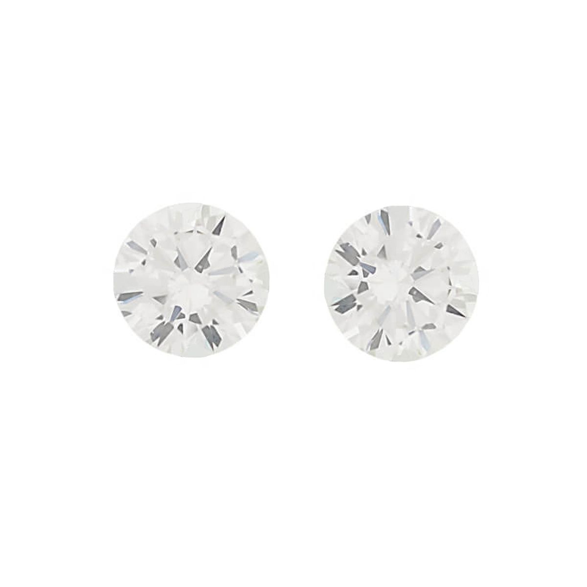 SILVER HEART - Aros Punto de Luz Circón 7mm. en Plata Fina 925 SILVER HEART.-