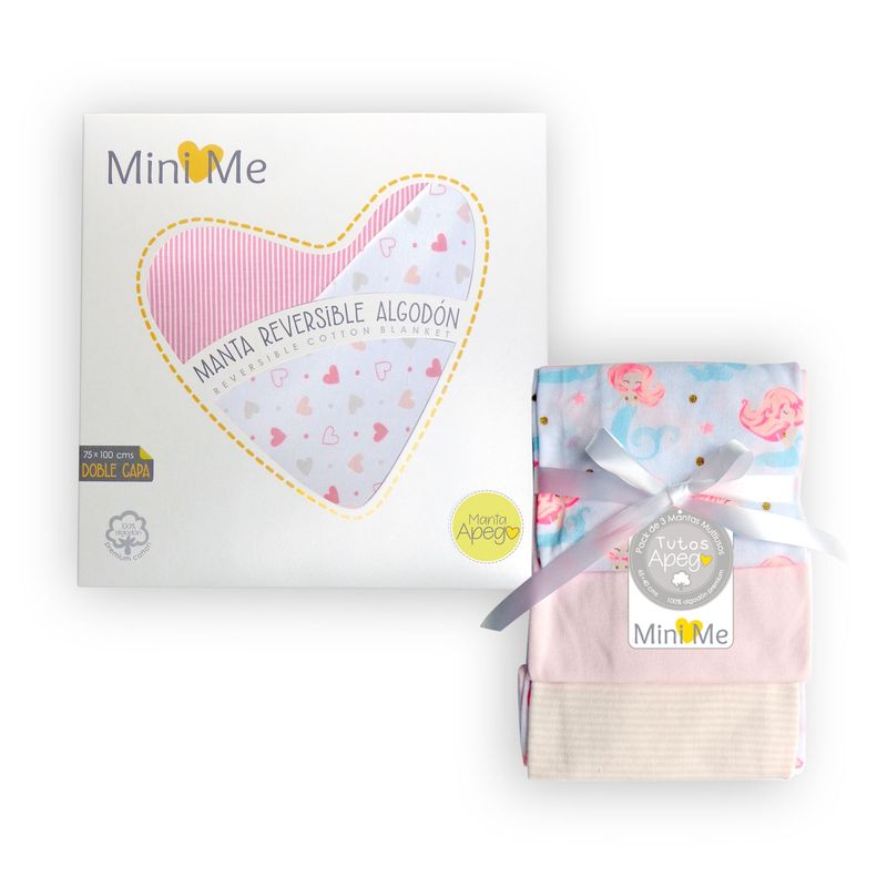 MINI ME - OFERTA Mantas para bebe Algodón Premium Mini Me rosado