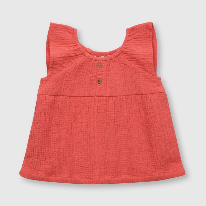 COLLOKY - Blusa de bebe niña con botones rosada (3 a 36 meses)_.