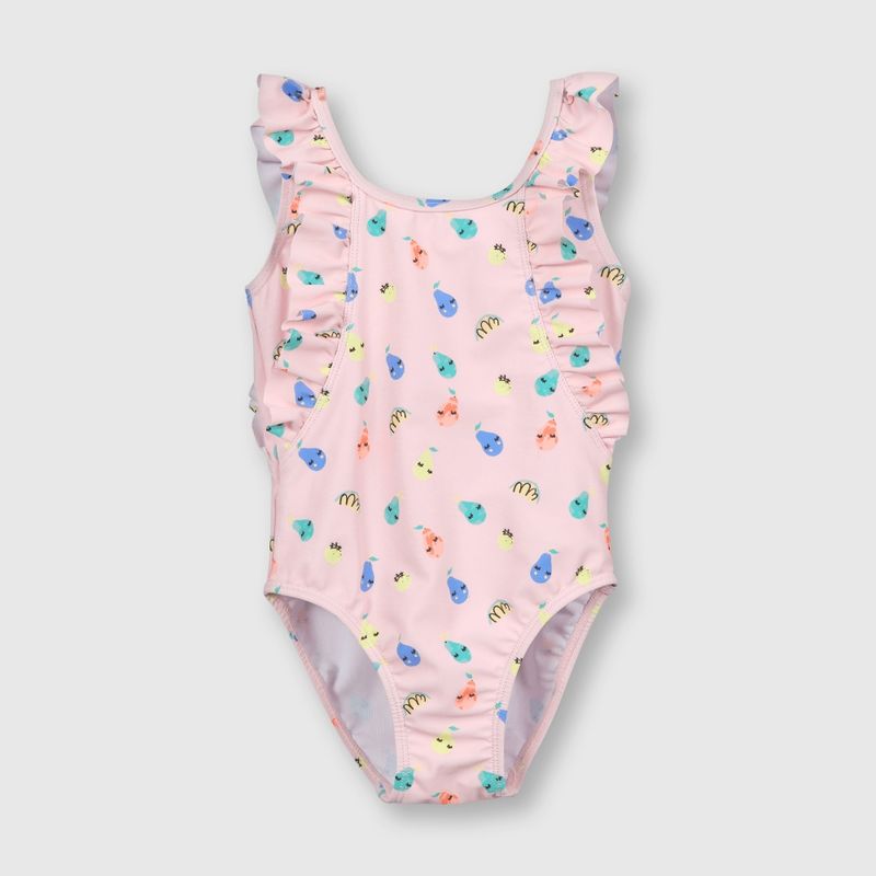COLLOKY - Traje de baño de bebé niña con filtro UV rosado (3 a 36 meses).