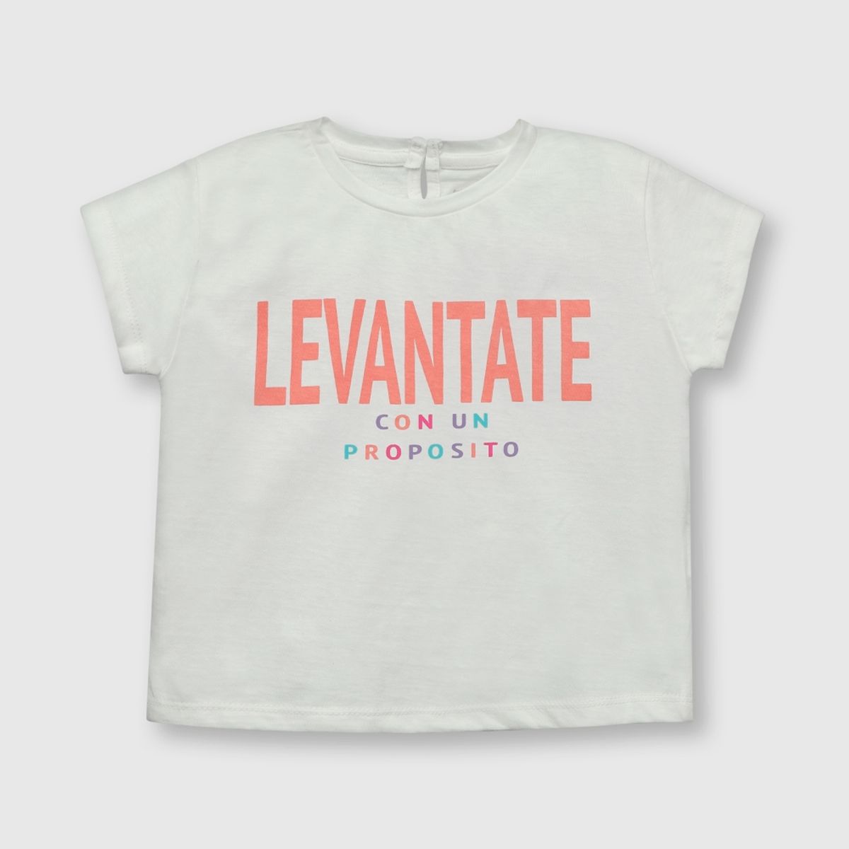 COLLOKY - Polera de bebe niña reciclada blanca (3 a 36 meses)._