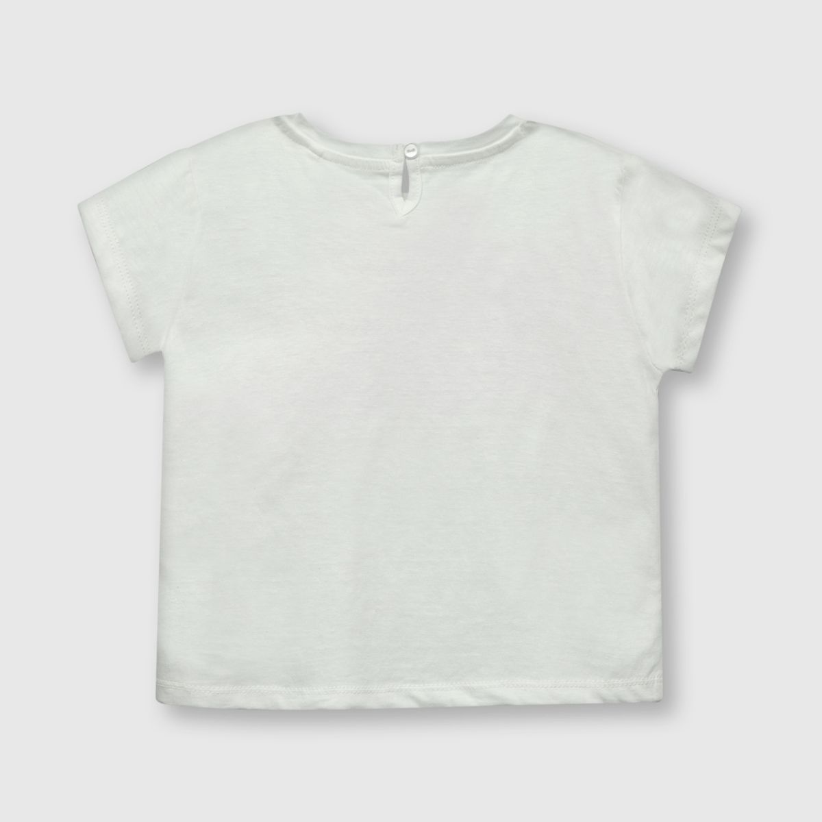 COLLOKY - Polera de bebe niña reciclada blanca (3 a 36 meses)._