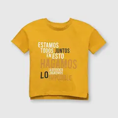 COLLOKY - Polera de bebe niño reciclada mostaza (3 a 36 meses)._