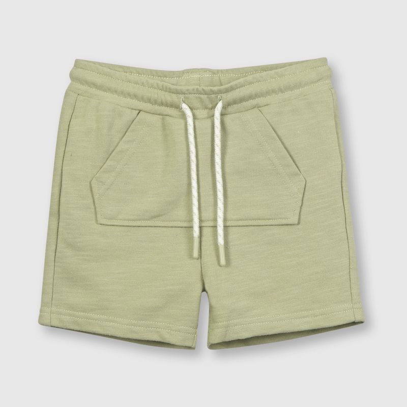 COLLOKY - Bermuda de niño punto color verde (3 a 36 meses)