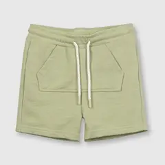 COLLOKY - Bermuda de niño punto color verde (3 a 36 meses)