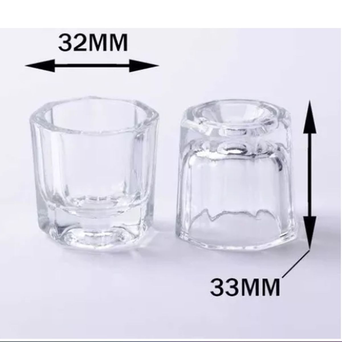 GENERICO - Vaso Dappen Vidrio Para Acrílicos Manicure