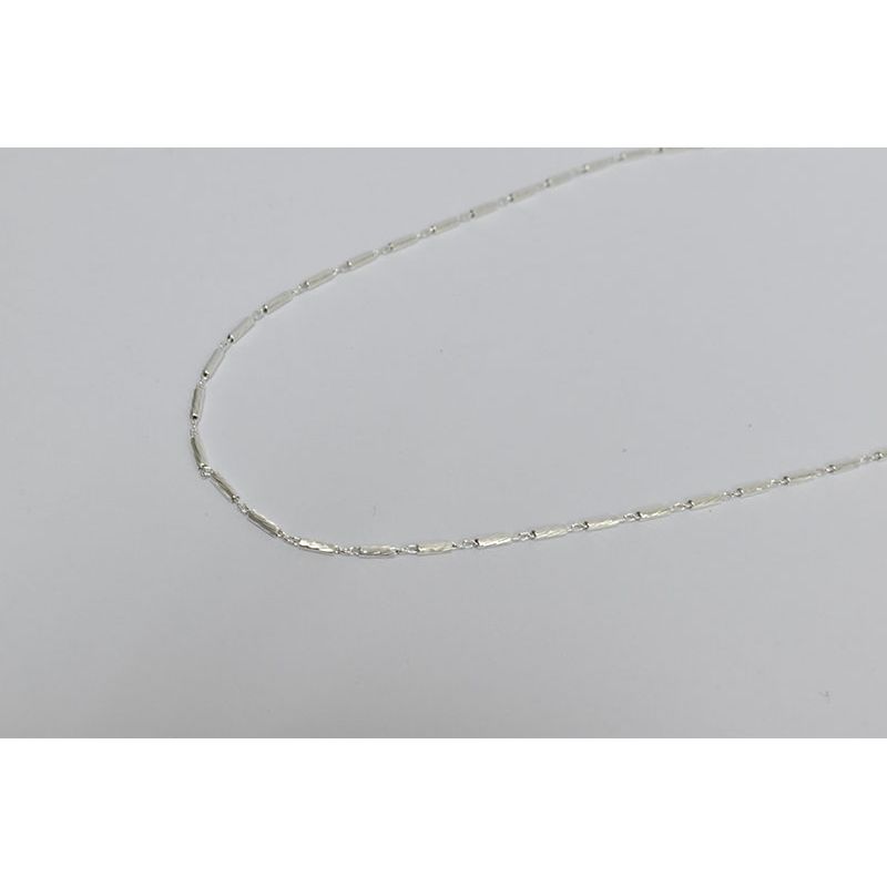 ROSETT - Cadena tejido limada con tubos intercalados Plata Ley 925