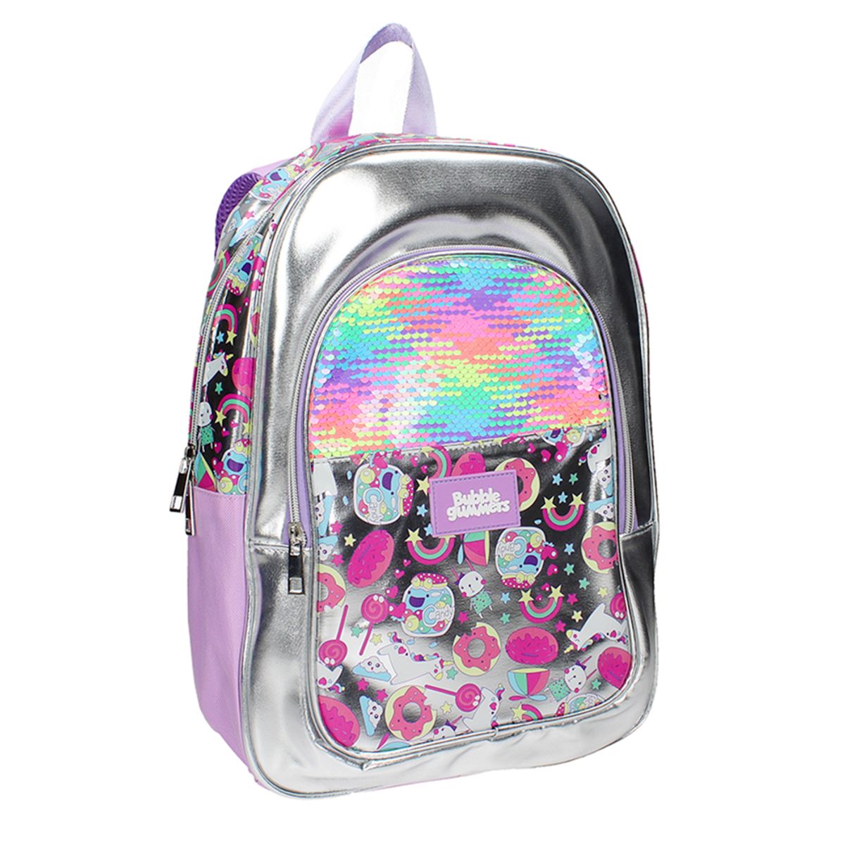 BUBBLE GUMMERS - Mochila Niña Bubblegummers Phygital Plateado