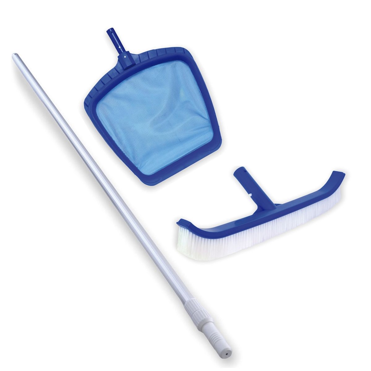 GENERICO - Kit Limpieza de Piscina Básico Incluye Mango Malla y Cepillo