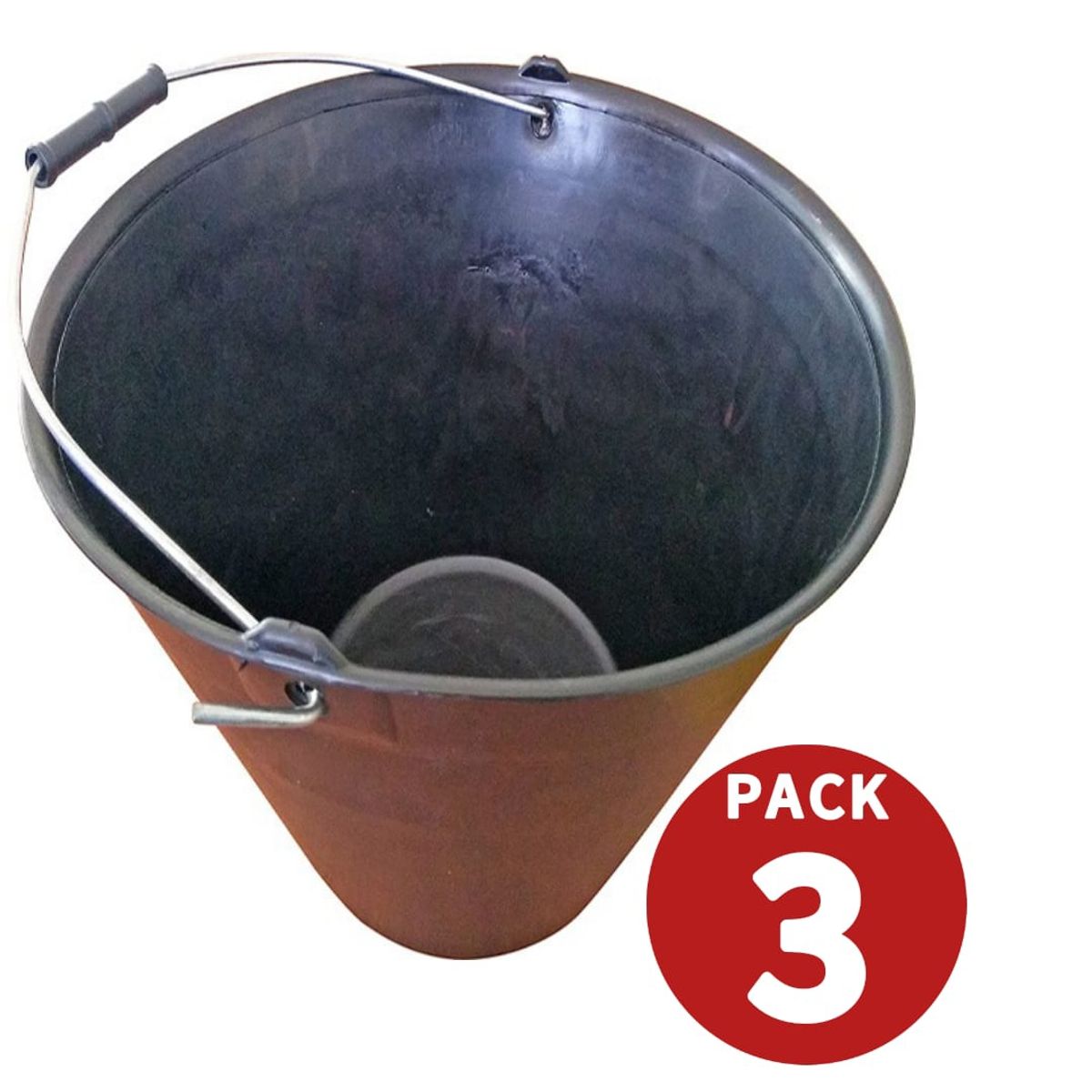 GENERICO - Balde Concretero Albañil 12 Lts Construccion Dideval Pack 3